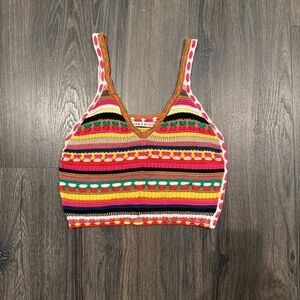 Multicolor Knit Alice + Olivia Crop Top